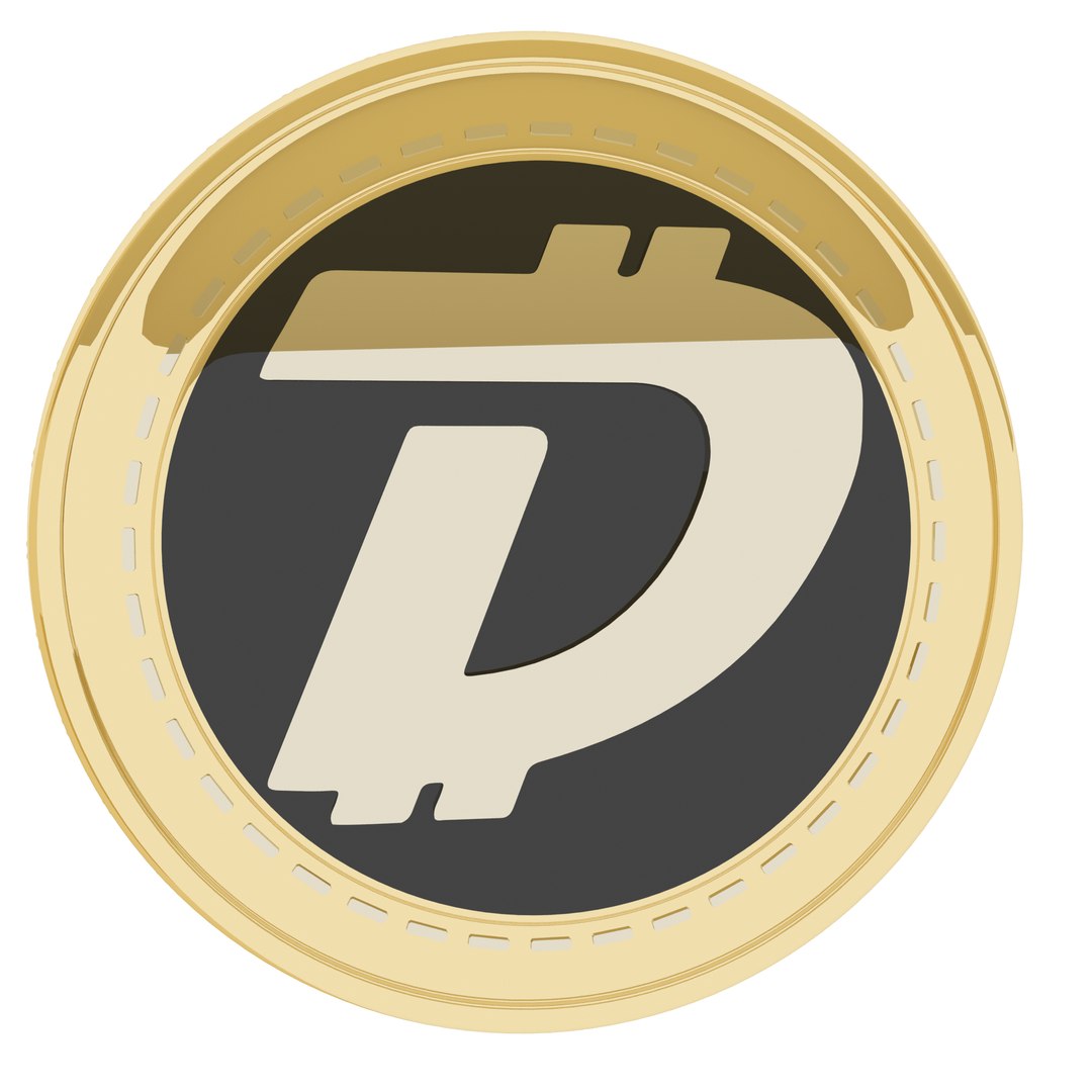 Digibyte Cryptocurrency Gold Coin 3D - TurboSquid 1849099