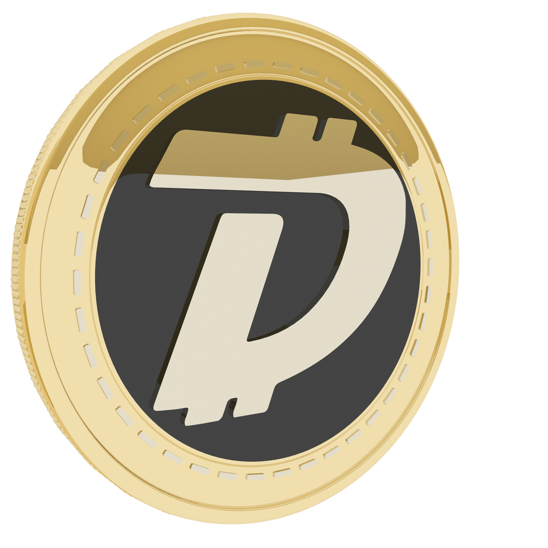 Digibyte Cryptocurrency Gold Coin 3D - TurboSquid 1849099