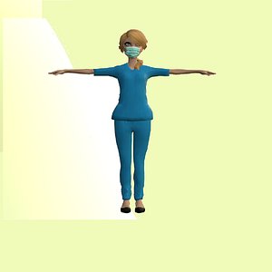 nurse girl character model