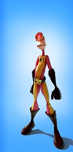 3d super hero model