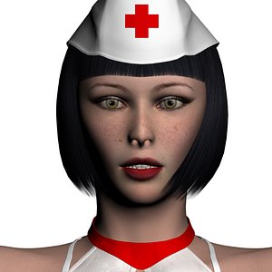 nurse realistic female character human 3d model