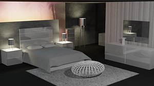 modern bedroom 3D model