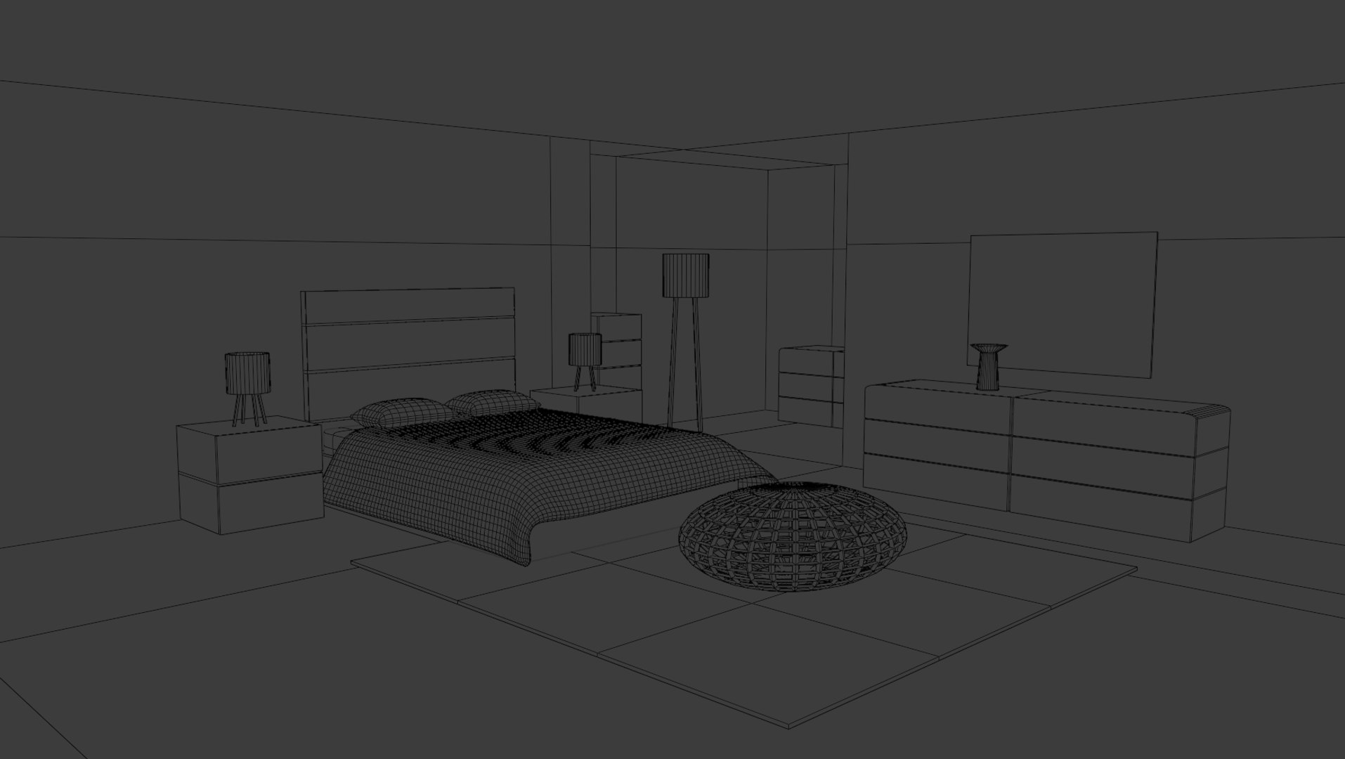 Modern Bedroom 3d Model Turbosquid 1863921