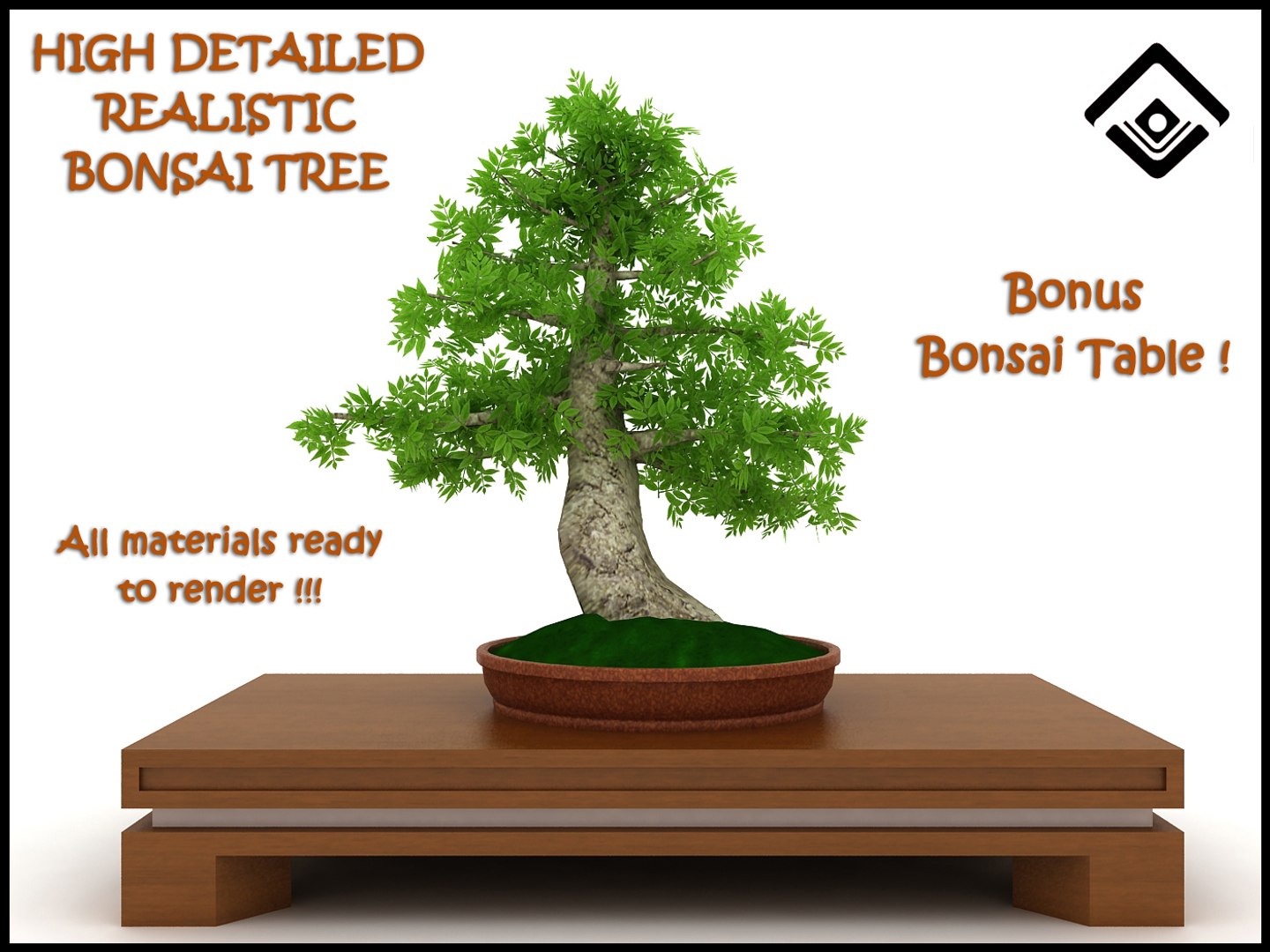 Free 3ds Model Potted Bonsai Tree Photorealistic