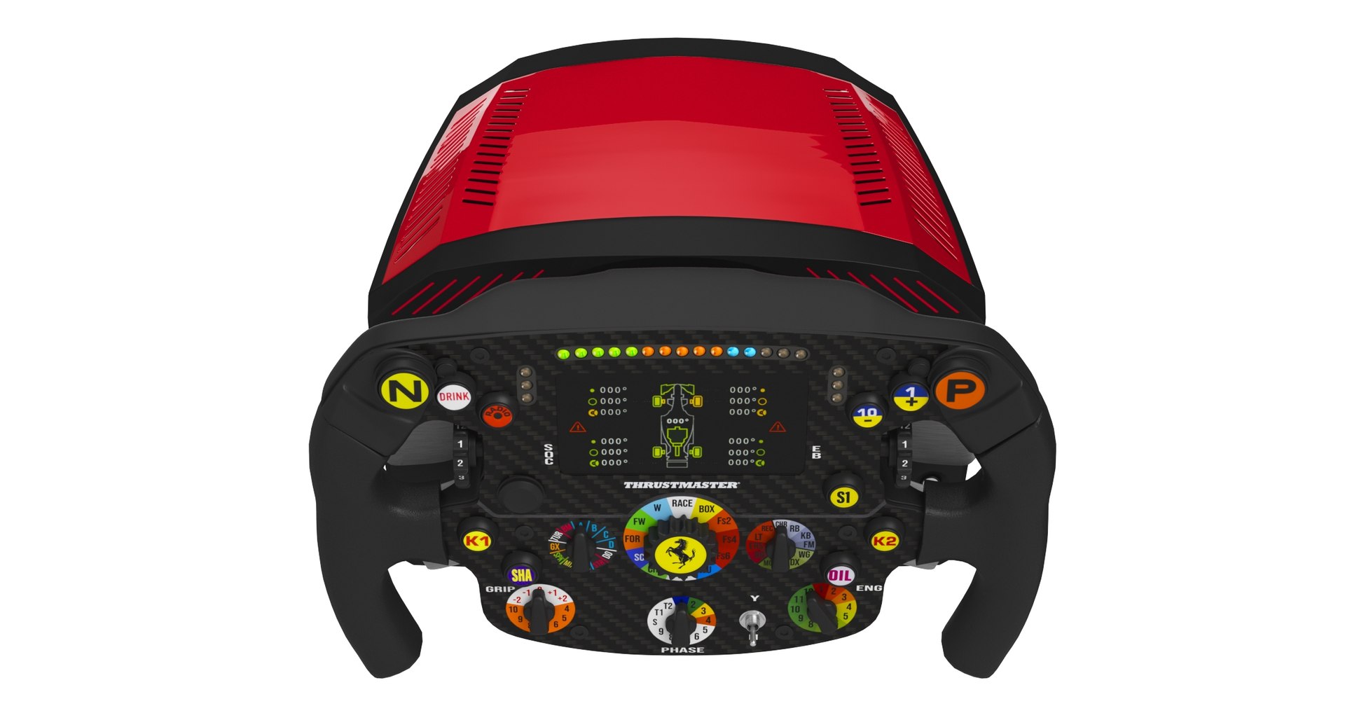Thrustmaster Ferrari SF1000 Steering Wheel in Hand, shipping