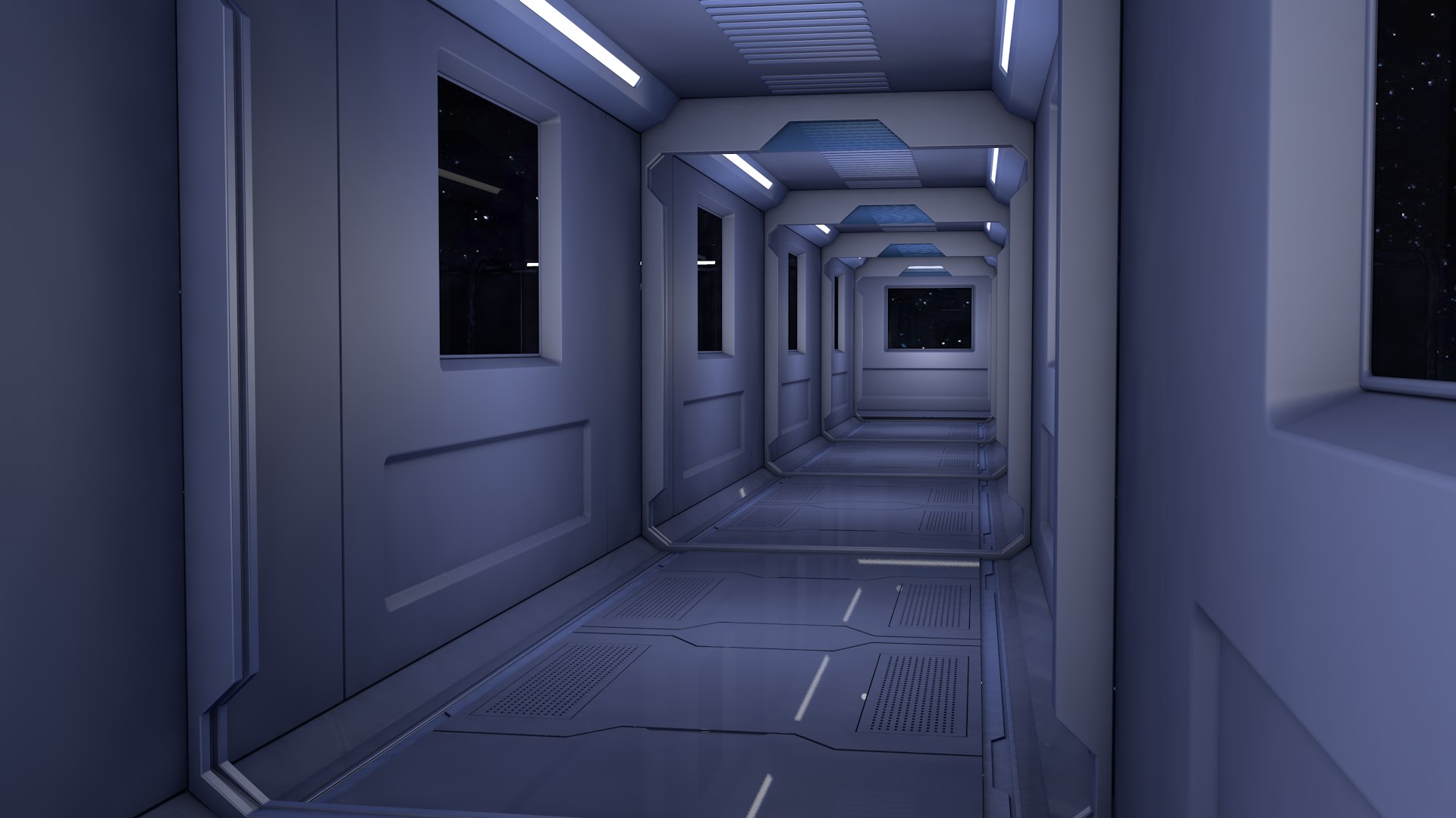 Sci Fi Corridor 3D Model - TurboSquid 2291686