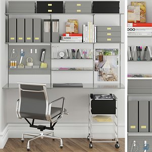 3D model set office
