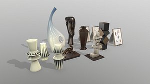 interior decoration object vase model