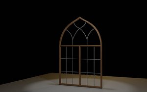 modern medieval window glass 3D