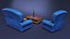 Stilisiertes Sofa mit Couchtisch