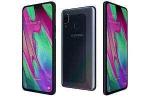 Samsung Galaxy A40 Black Low Poly