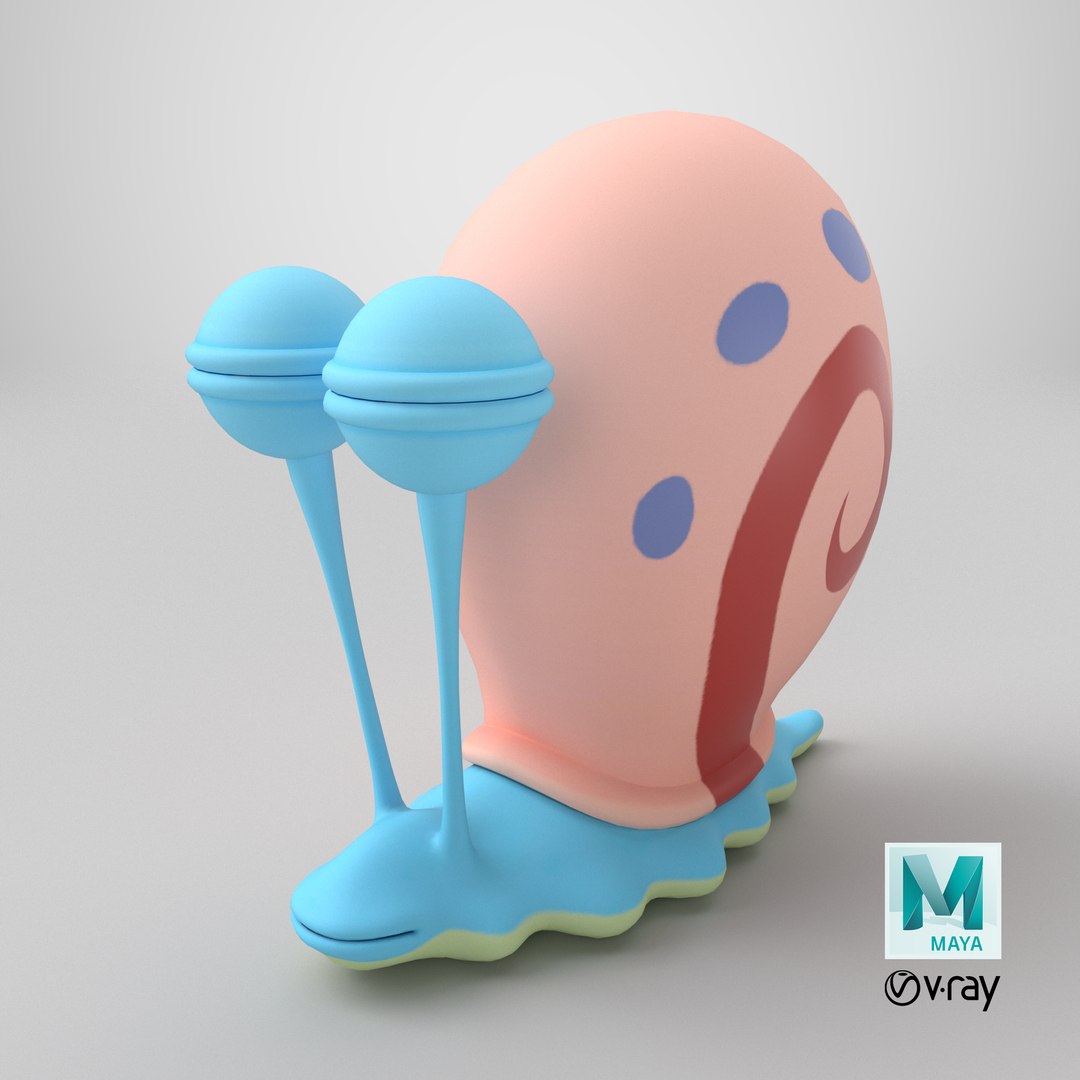 3D Gary the Snail - SpongeBob model https://p.turbosquid.com/ts-thumb/i2/EJTkfD/Ts/stemcell_maya_vray_render/png/1760120357/1920x1080/fit_q87/b0434407b349bde14eaa95d819c6964800797acf/stemcell_maya_vray_render.jpg