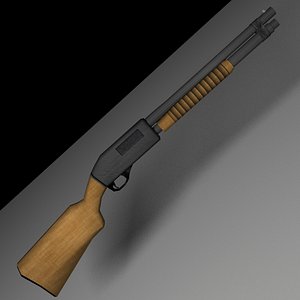 12 gauge shotgun 3d model