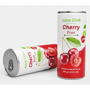 3D Cherry Juice Drink