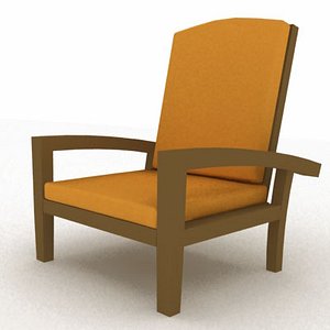 bistro armchair 3d model