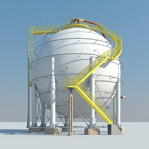 big gas tank 3d obj