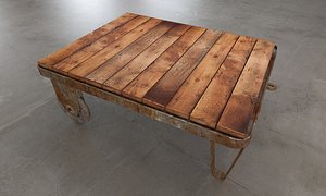 Industrial Factory Cart Coffee Table