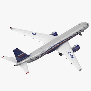 Tupolev Tu-214 Jet Airliner Rigged 3D model