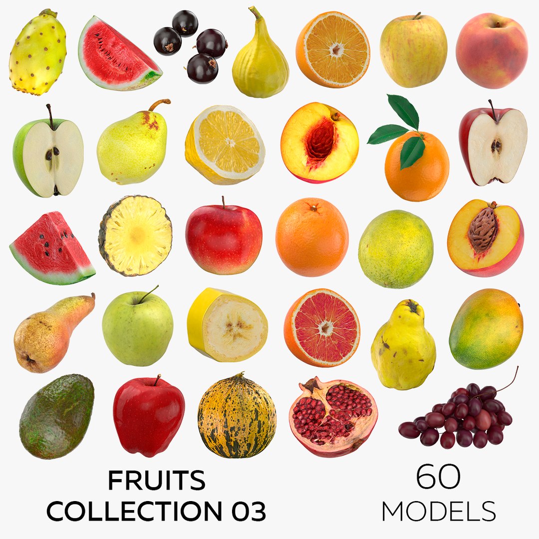 Fruits Collection 03 - 60 models 3D https://p.turbosquid.com/ts-thumb/i2/NtnWBL/Xp/square1/jpg/1633692440/1920x1080/fit_q87/8316f430cc1cb96c512f180e5392fb53ec41e643/square1.jpg