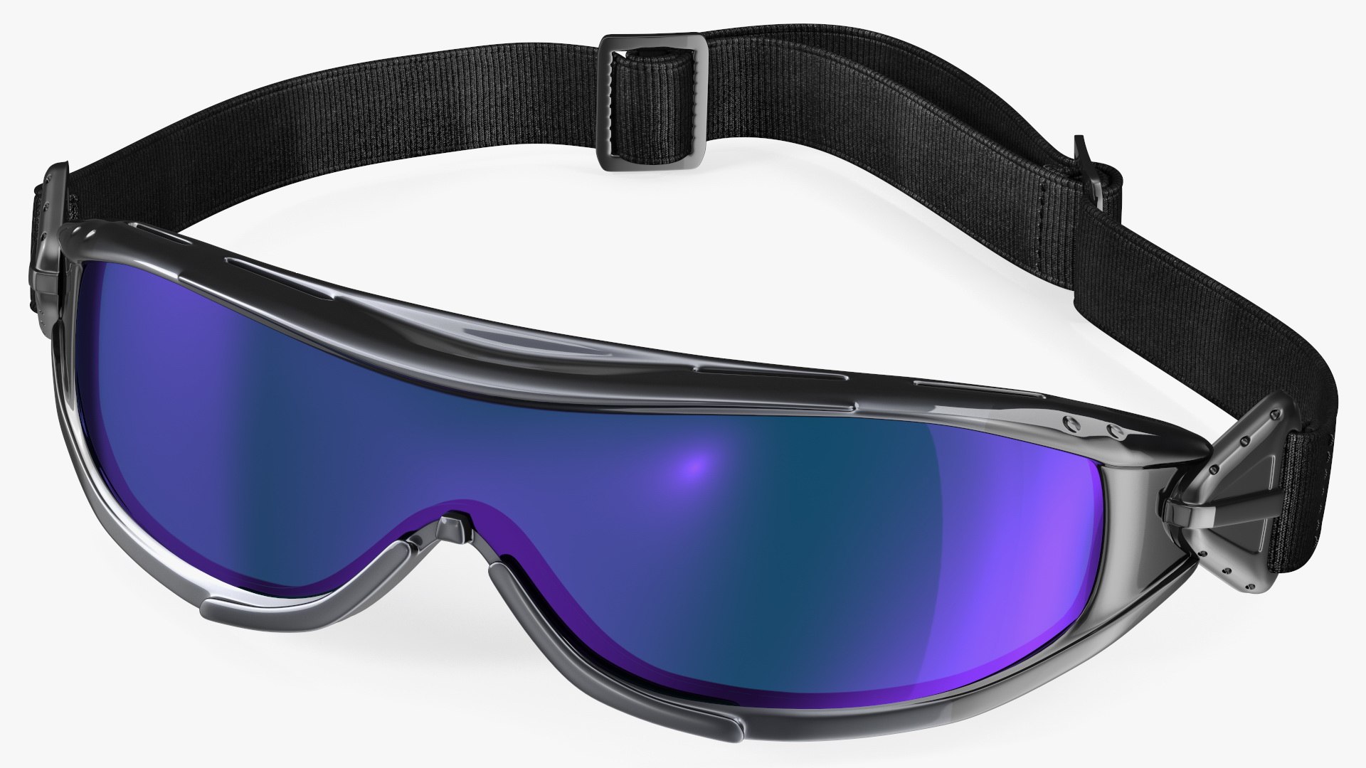 Blue Polarized Ski Sunglasses 3D model preview