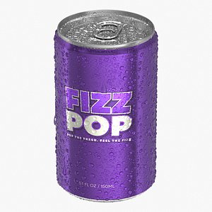 Slim Soda Can With Droplets 150ml V2