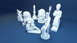 3D decoration interior objects model