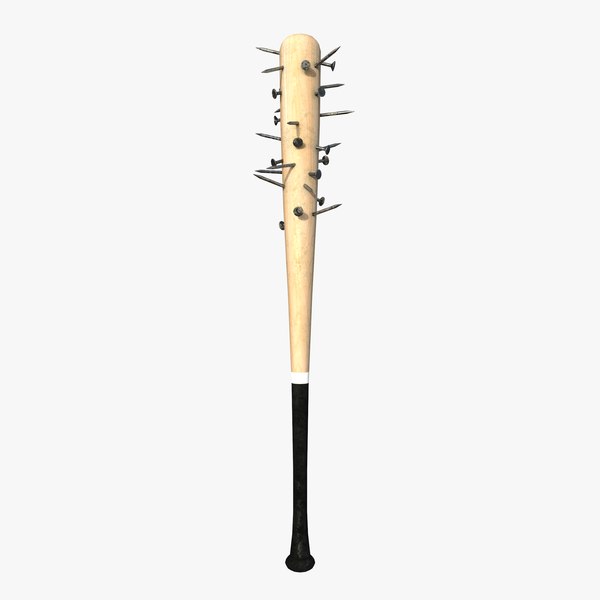 nailed baseball bat 3D