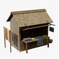 Medieval Market Stall Cloth Merchant - Game Ready PBR