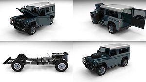 3ds max land rover defender 90