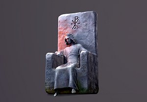 3D Medieval statue of king