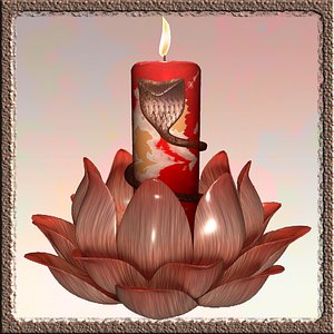 candle stand flower 3d model