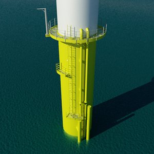 Wind Turbine Offshore Monopile Base