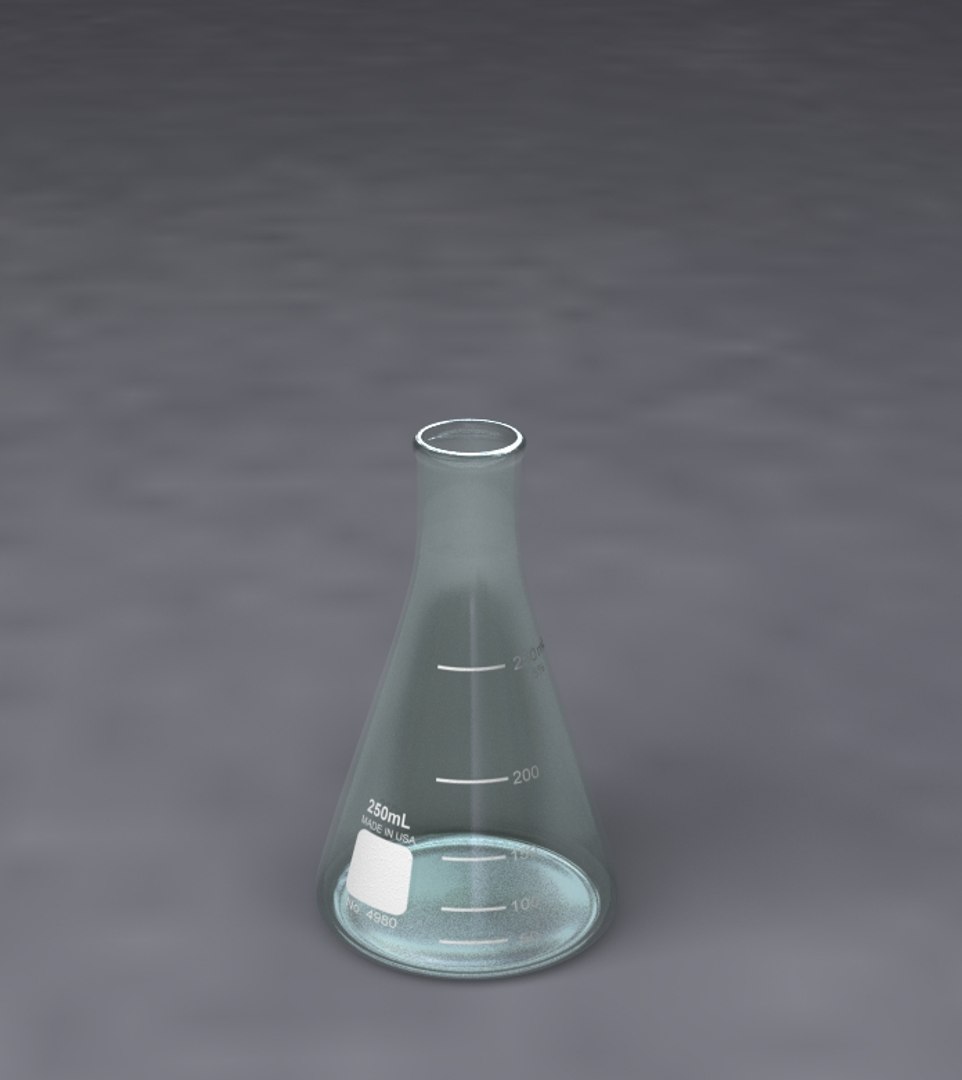 erlenmeyer flasks 100ml 3d model