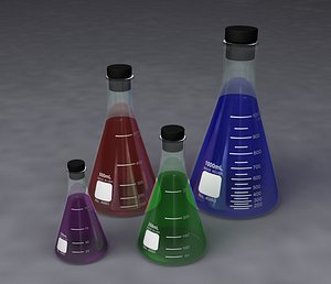 Lab Glassware 2 - Erlenmeyer Flasks 100mL 250mL 500mL and 1000mL