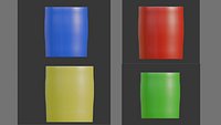 Plastic cups in different colors