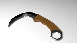 3D karambit knife 4