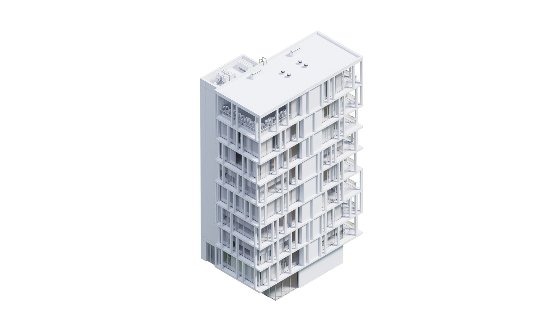 3D Residential Building 1 - TurboSquid 2005190