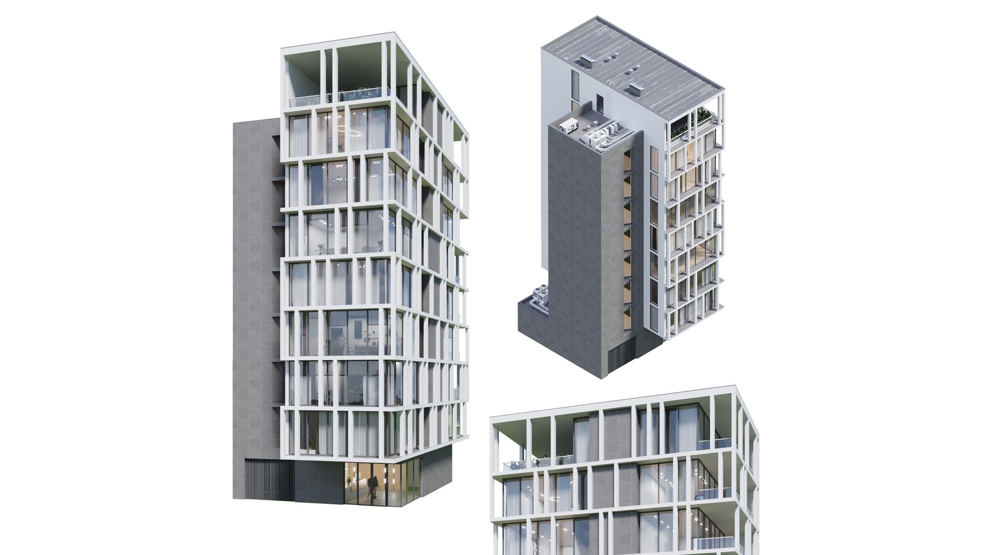 3D Residential Building 1 - TurboSquid 2005190