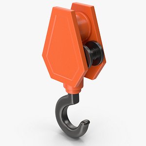 Orange Crane Hook 3D model