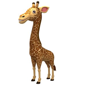 Cartoon Giraffe 3D Model