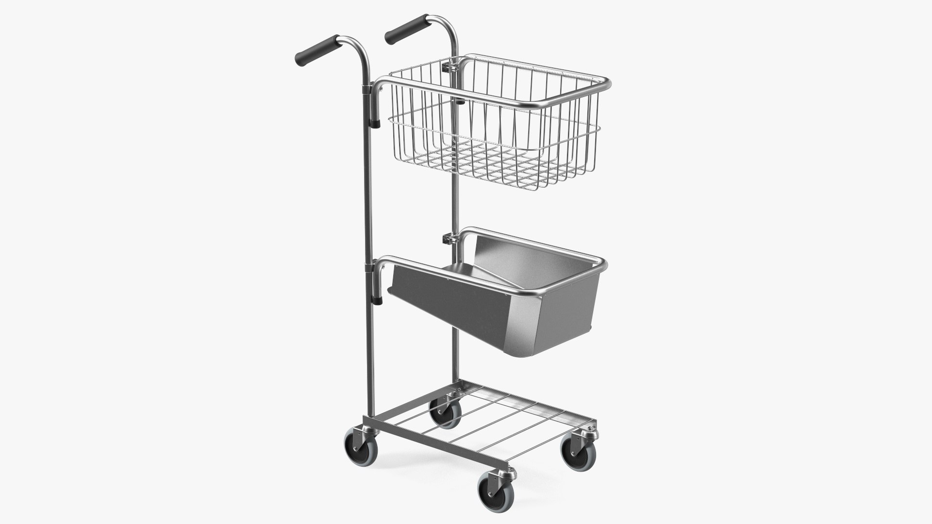 Mini Trolleys with Baskets Collection 3D model preview