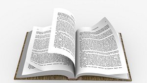 3D Book Rigged and Animated