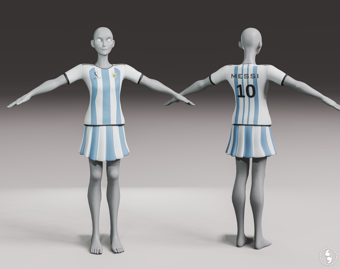 3D Messi Jersey - TurboSquid 2156502