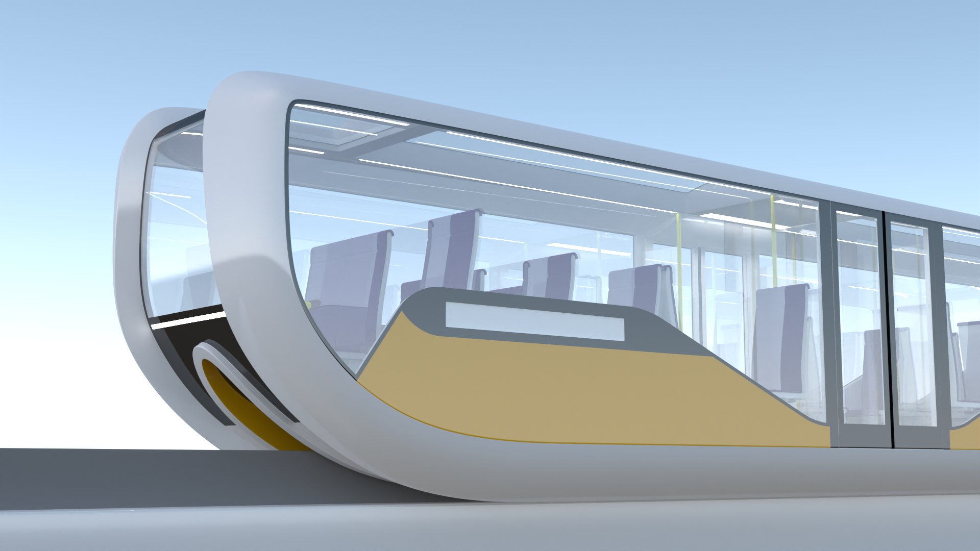 3D Sky Train Concept - TurboSquid 1907018