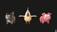 Stylized farm animals -Set