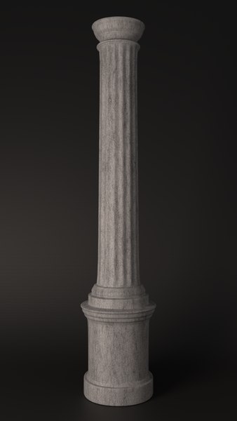 Simple column 3D model - TurboSquid 1191085