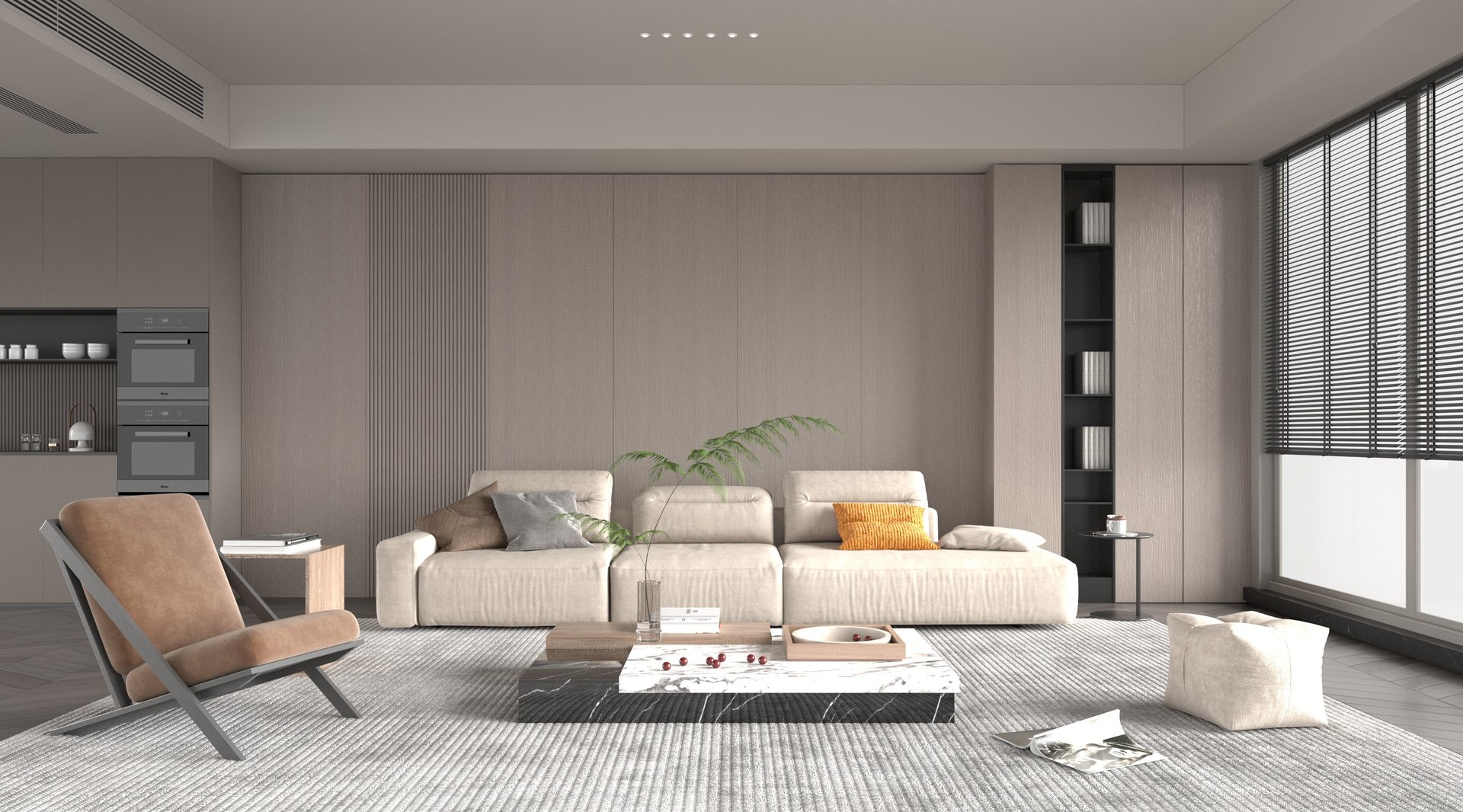 G4-3D Modern Aprartment Interior Scene Rendered By VRAY 3D Model ...