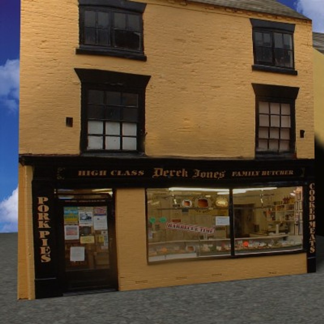 Free Butchers Shop 3d Model