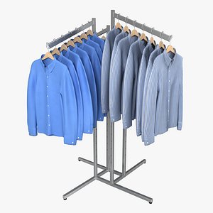 3d model dress shirt rack 1