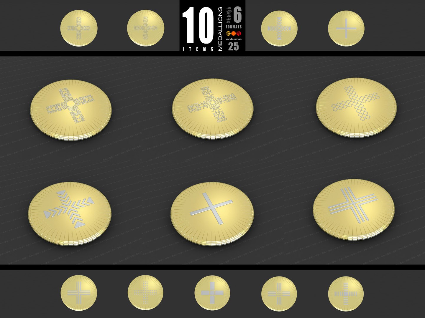 medallions vol 25 3D model https://p.turbosquid.com/ts-thumb/i3/L36dIj/r5y5yKCa/00/jpg/1578170323/1920x1080/fit_q87/f93cf6f4ad43f3ef0fe52ff32629406eae30939c/00.jpg